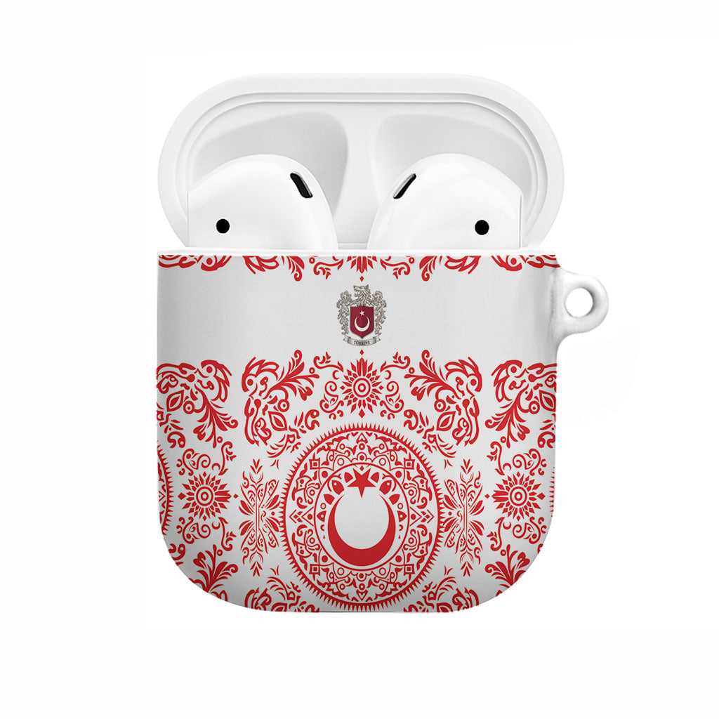 World Football 2026 Turkey AirPods Case Crescent Stars Ottoman Baroque Red Version