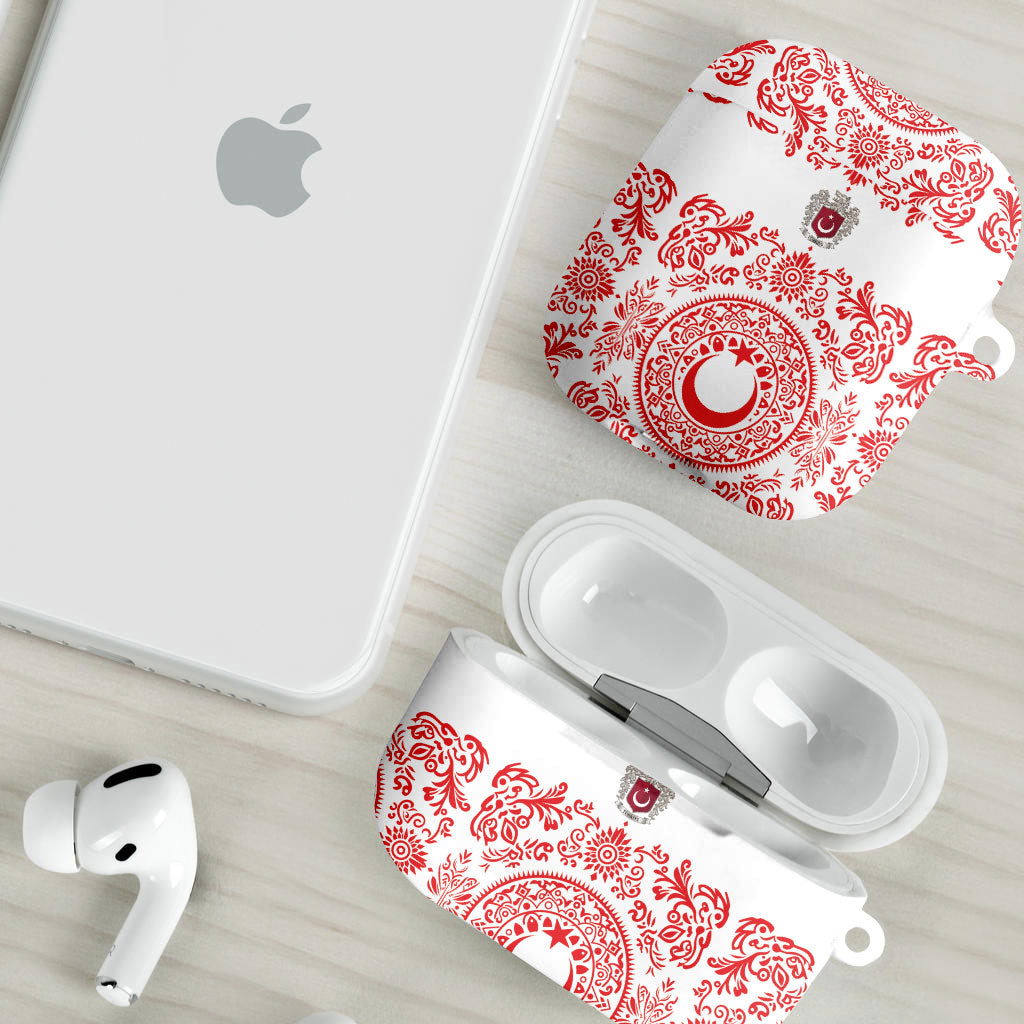 World Football 2026 Turkey AirPods Case Crescent Stars Ottoman Baroque Red Version