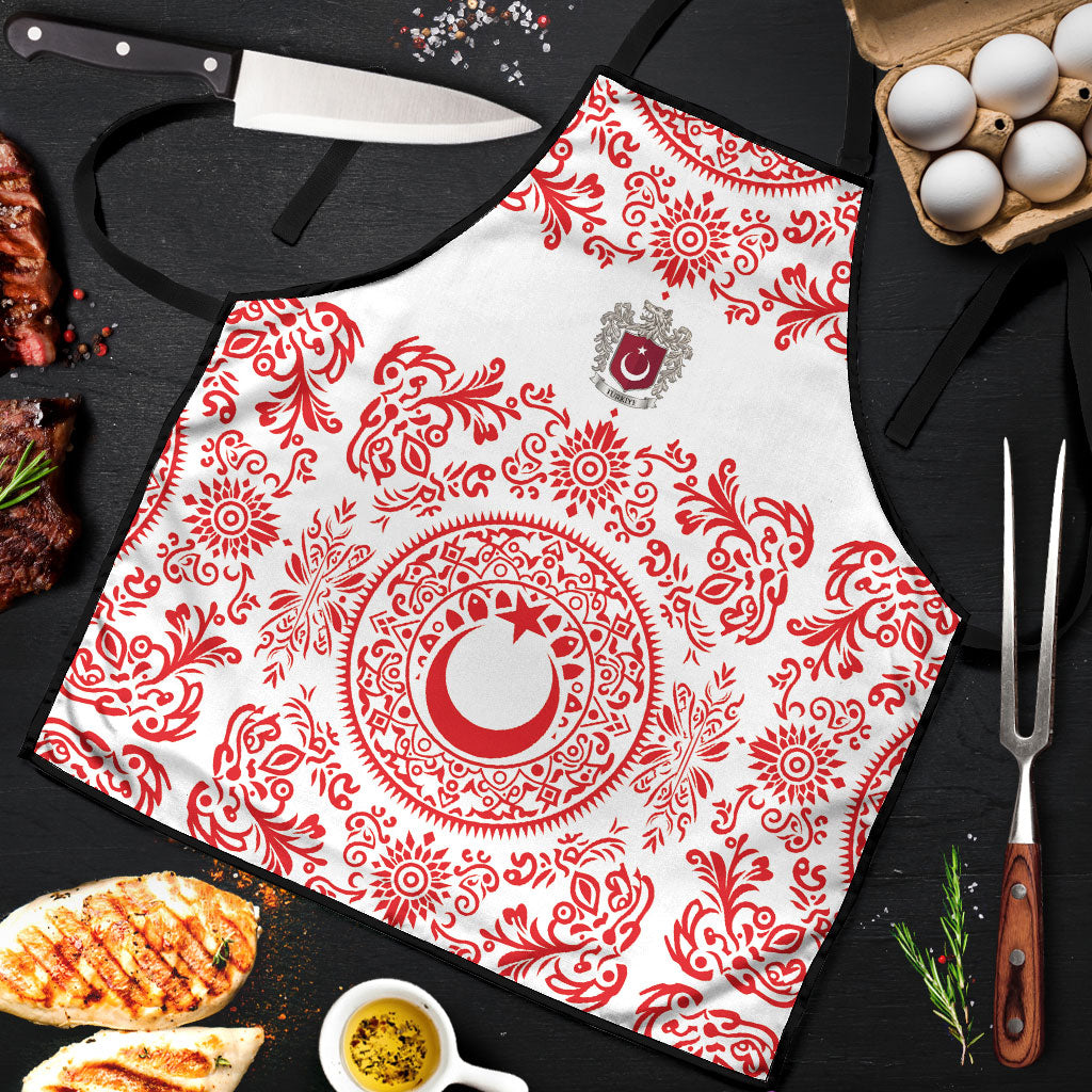 World Football 2026 Turkey Apron Crescent Stars Ottoman Baroque Red Version