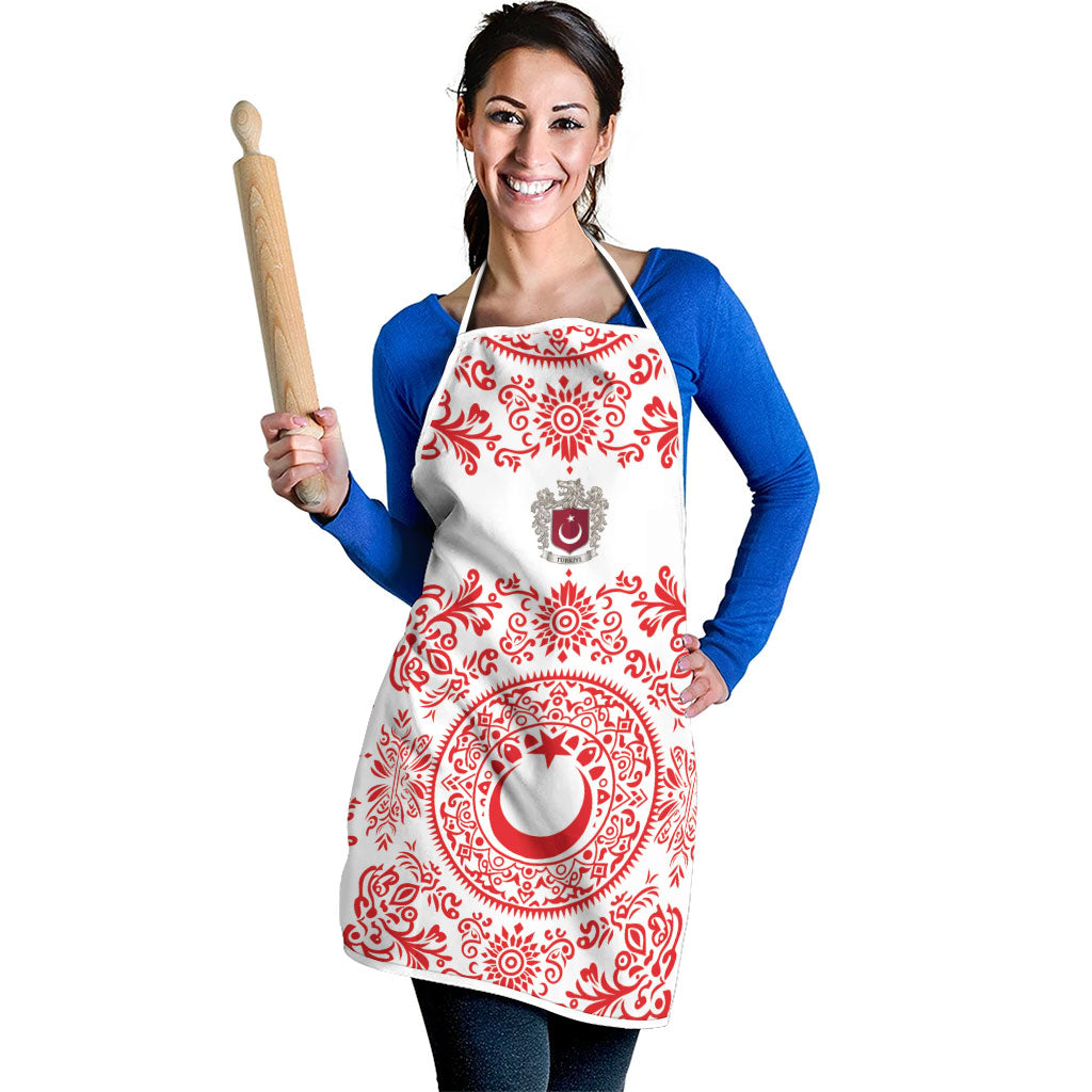 World Football 2026 Turkey Apron Crescent Stars Ottoman Baroque Red Version