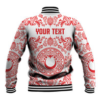 Custom World Football 2026 Turkey Baseball Jacket Crescent Stars Ottoman Baroque Red Version