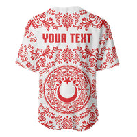 Custom World Football 2026 Turkey Baseball Jersey Crescent Stars Ottoman Baroque Red Version