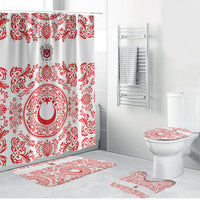 World Football 2026 Turkey Bathroom Set Crescent Stars Ottoman Baroque Red Version