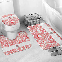 World Football 2026 Turkey Bathroom Set Crescent Stars Ottoman Baroque Red Version