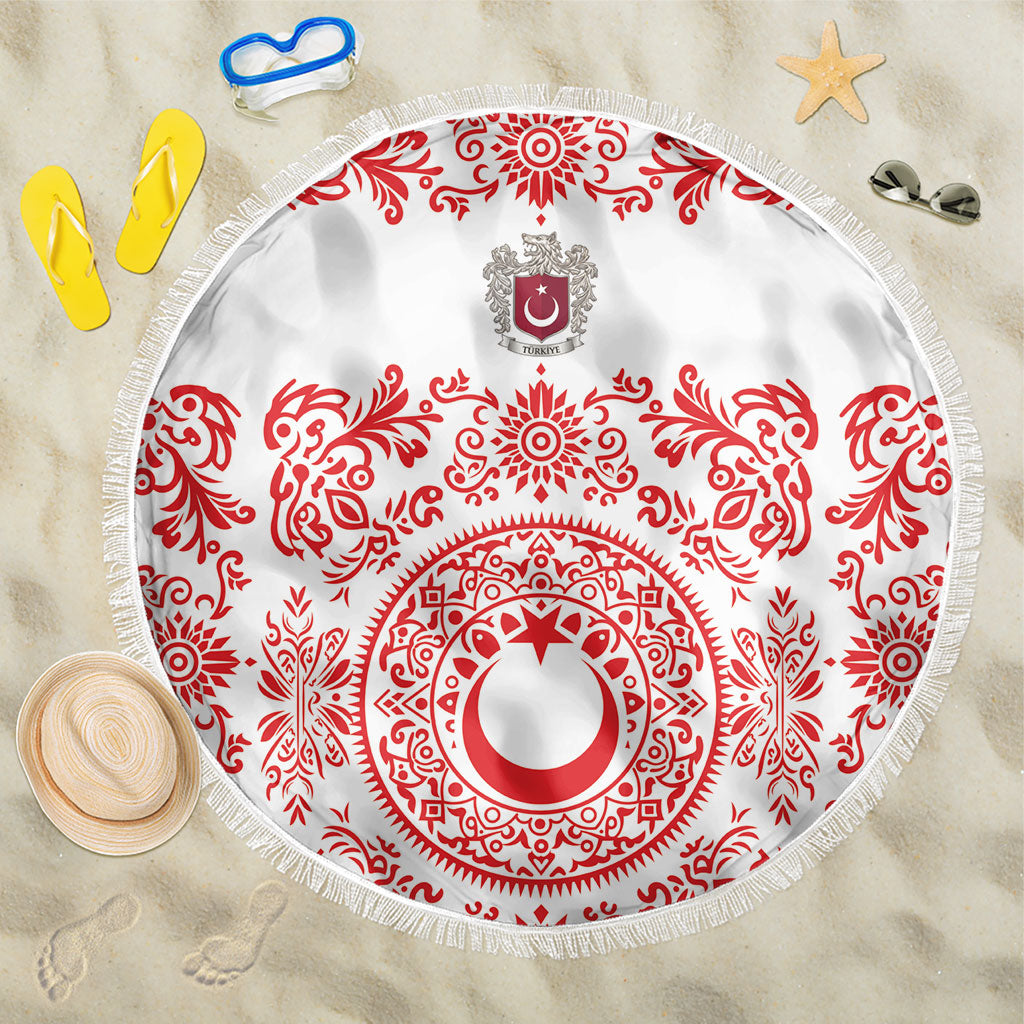 World Football 2026 Turkey Beach Blanket Crescent Stars Ottoman Baroque Red Version