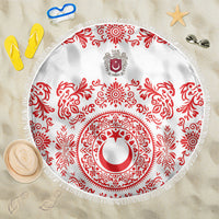 World Football 2026 Turkey Beach Blanket Crescent Stars Ottoman Baroque Red Version