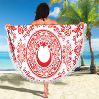 World Football 2026 Turkey Beach Blanket Crescent Stars Ottoman Baroque Red Version