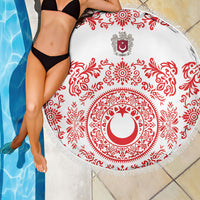 World Football 2026 Turkey Beach Blanket Crescent Stars Ottoman Baroque Red Version
