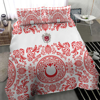World Football 2026 Turkey Bedding Set Crescent Stars Ottoman Baroque Red Version