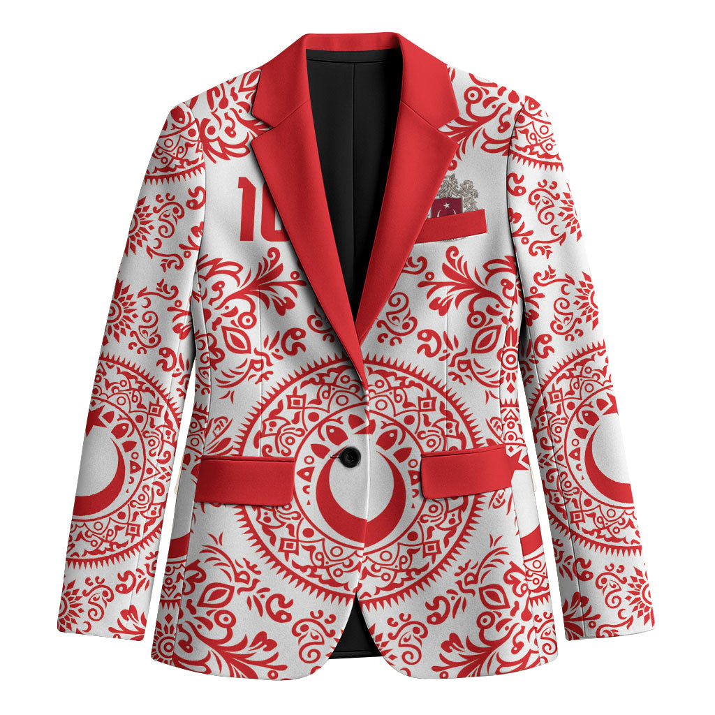Custom World Football 2026 Turkey Blazer Crescent Stars Ottoman Baroque Red Version