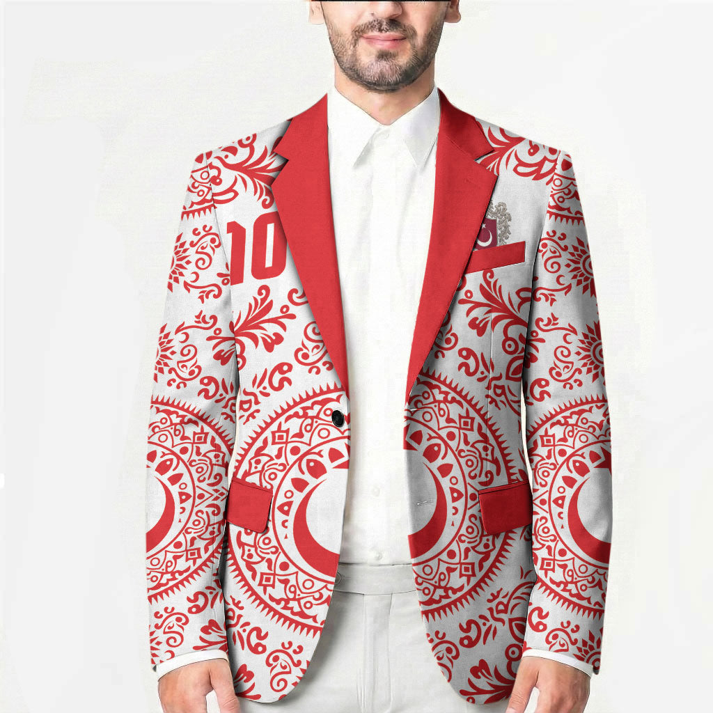 Custom World Football 2026 Turkey Blazer Crescent Stars Ottoman Baroque Red Version