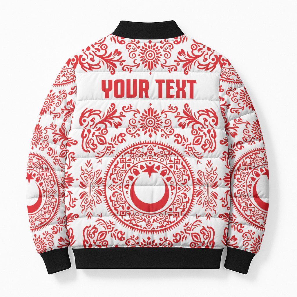 Custom World Football 2026 Turkey Bomber Puffer Jacket Crescent Stars Ottoman Baroque Red Version