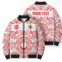 Custom World Football 2026 Turkey Bomber Puffer Jacket Crescent Stars Ottoman Baroque Red Version