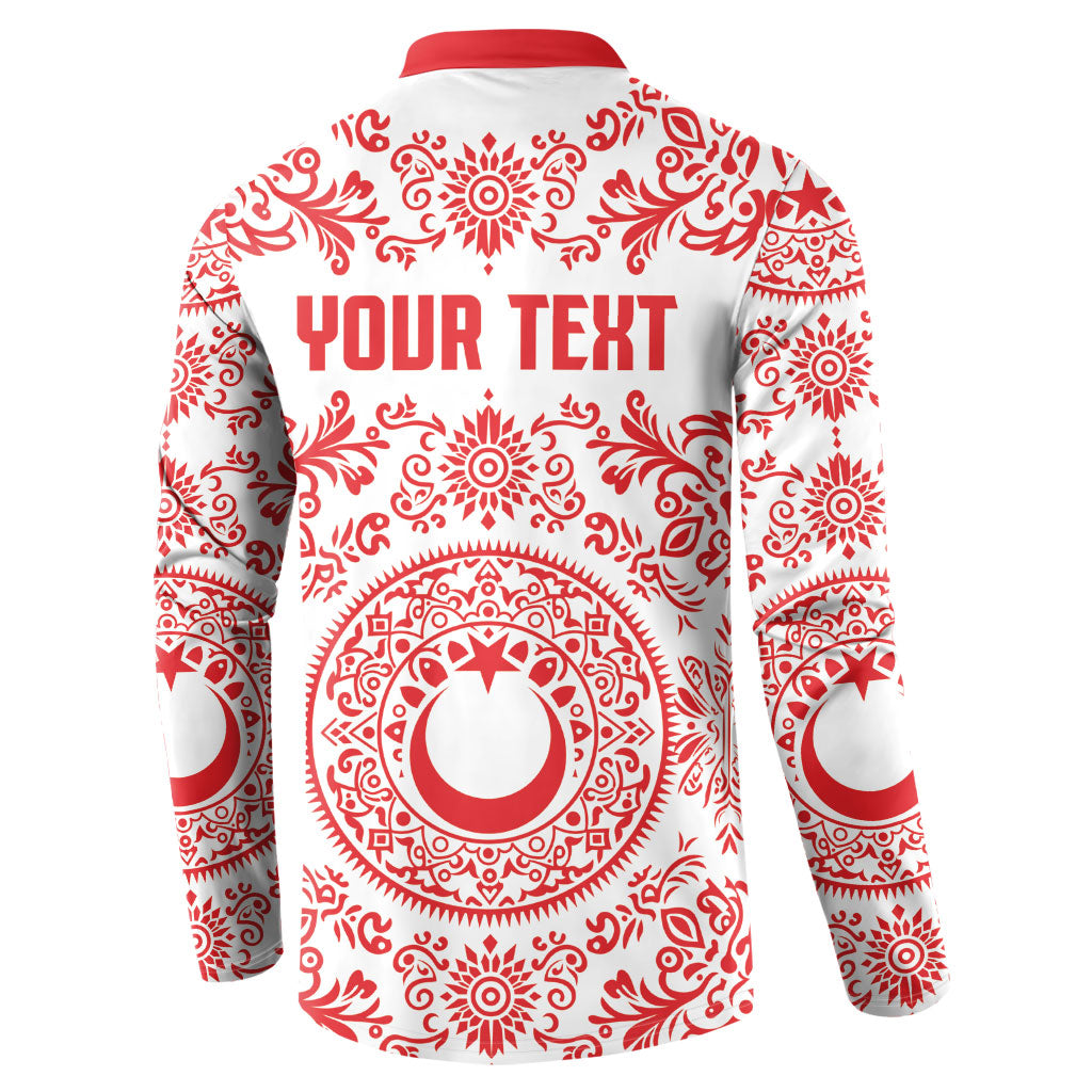 Custom World Football 2026 Turkey Button Sweatshirt Crescent Stars Ottoman Baroque Red Version