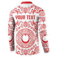 Custom World Football 2026 Turkey Button Sweatshirt Crescent Stars Ottoman Baroque Red Version