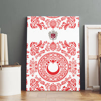 World Football 2026 Turkey Canvas Wall Art Crescent Stars Ottoman Baroque Red Version
