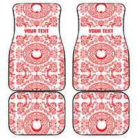 Custom World Football 2026 Turkey Car Mats Crescent Stars Ottoman Baroque Red Version