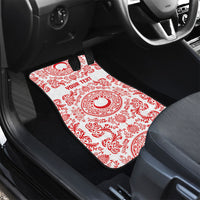 Custom World Football 2026 Turkey Car Mats Crescent Stars Ottoman Baroque Red Version