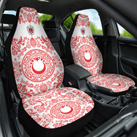 World Football 2026 Turkey Car Seat Cover Crescent Stars Ottoman Baroque Red Version