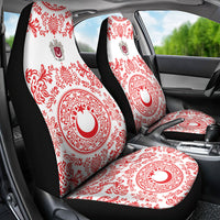 World Football 2026 Turkey Car Seat Cover Crescent Stars Ottoman Baroque Red Version