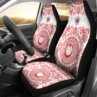 World Football 2026 Turkey Car Seat Cover Crescent Stars Ottoman Baroque Red Version