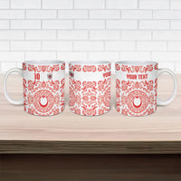 Custom World Football 2026 Turkey Ceramic Mug Crescent Stars Ottoman Baroque Red Version