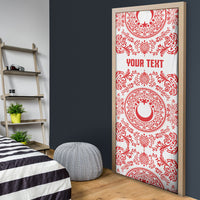 Custom World Football 2026 Turkey Door Cover Crescent Stars Ottoman Baroque Red Version