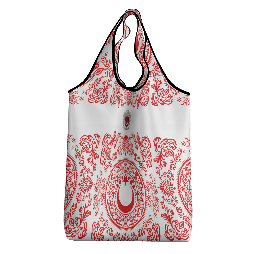 World Football 2026 Turkey Grocery Bag Crescent Stars Ottoman Baroque Red Version