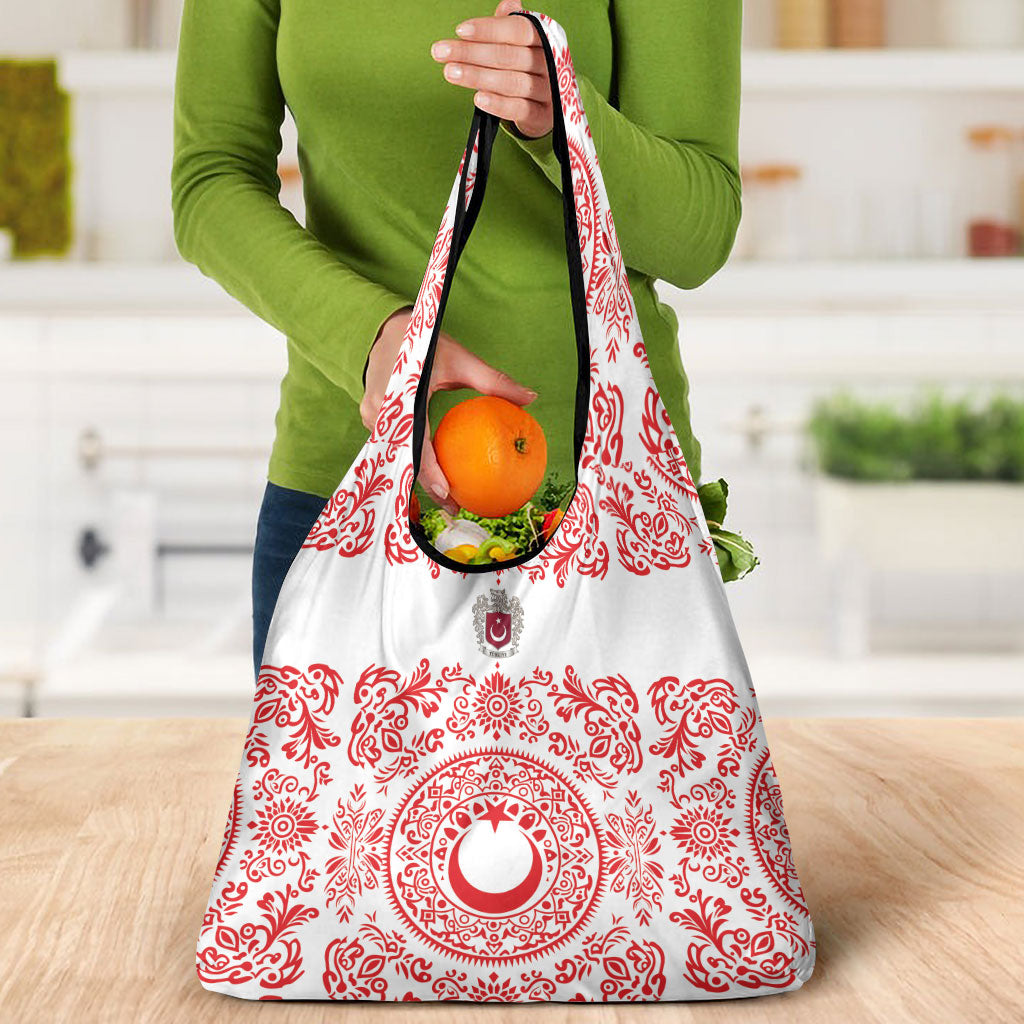 World Football 2026 Turkey Grocery Bag Crescent Stars Ottoman Baroque Red Version
