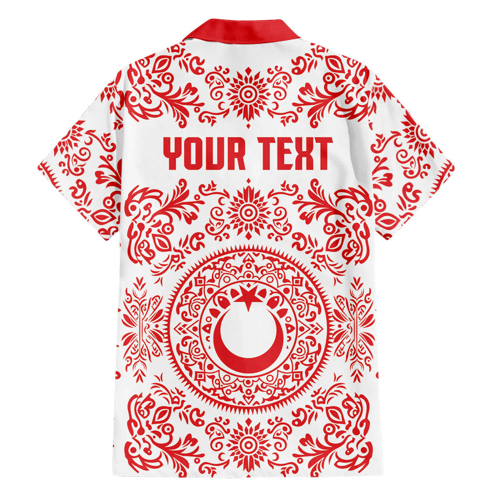 Custom World Football 2026 Turkey Hawaiian Shirt Crescent Stars Ottoman Baroque Red Version