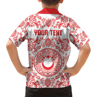 Custom World Football 2026 Turkey Hawaiian Shirt Crescent Stars Ottoman Baroque Red Version