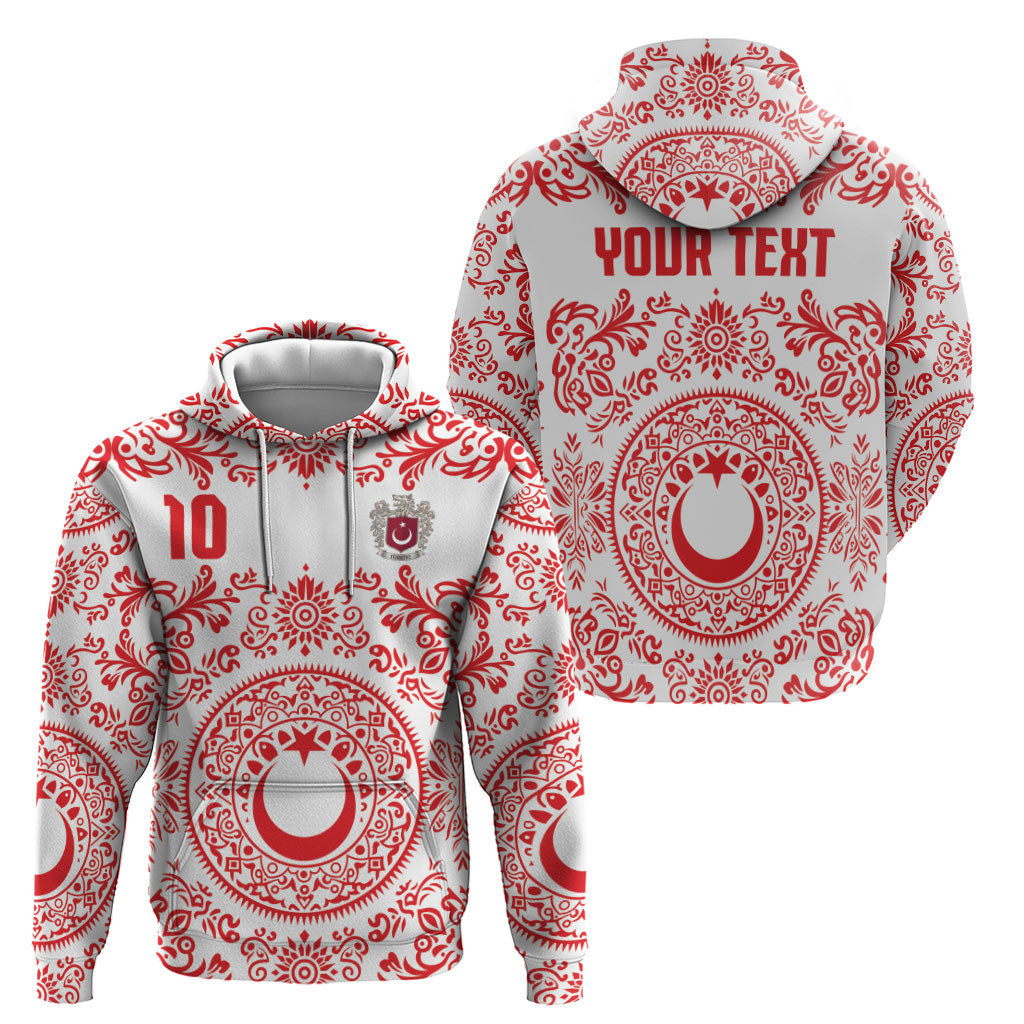 Custom World Football 2026 Turkey Hoodie Crescent Stars Ottoman Baroque Red Version