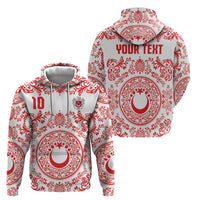 Custom World Football 2026 Turkey Hoodie Crescent Stars Ottoman Baroque Red Version