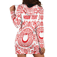 Custom World Football 2026 Turkey Hoodie Dress Crescent Stars Ottoman Baroque Red Version