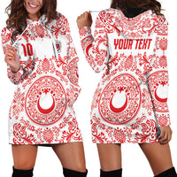 Custom World Football 2026 Turkey Hoodie Dress Crescent Stars Ottoman Baroque Red Version