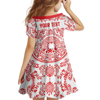 Custom World Football 2026 Turkey Kid Short Sleeve Dress Crescent Stars Ottoman Baroque Red Version