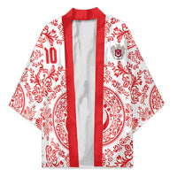 Custom World Football 2026 Turkey Kimono Crescent Stars Ottoman Baroque Red Version