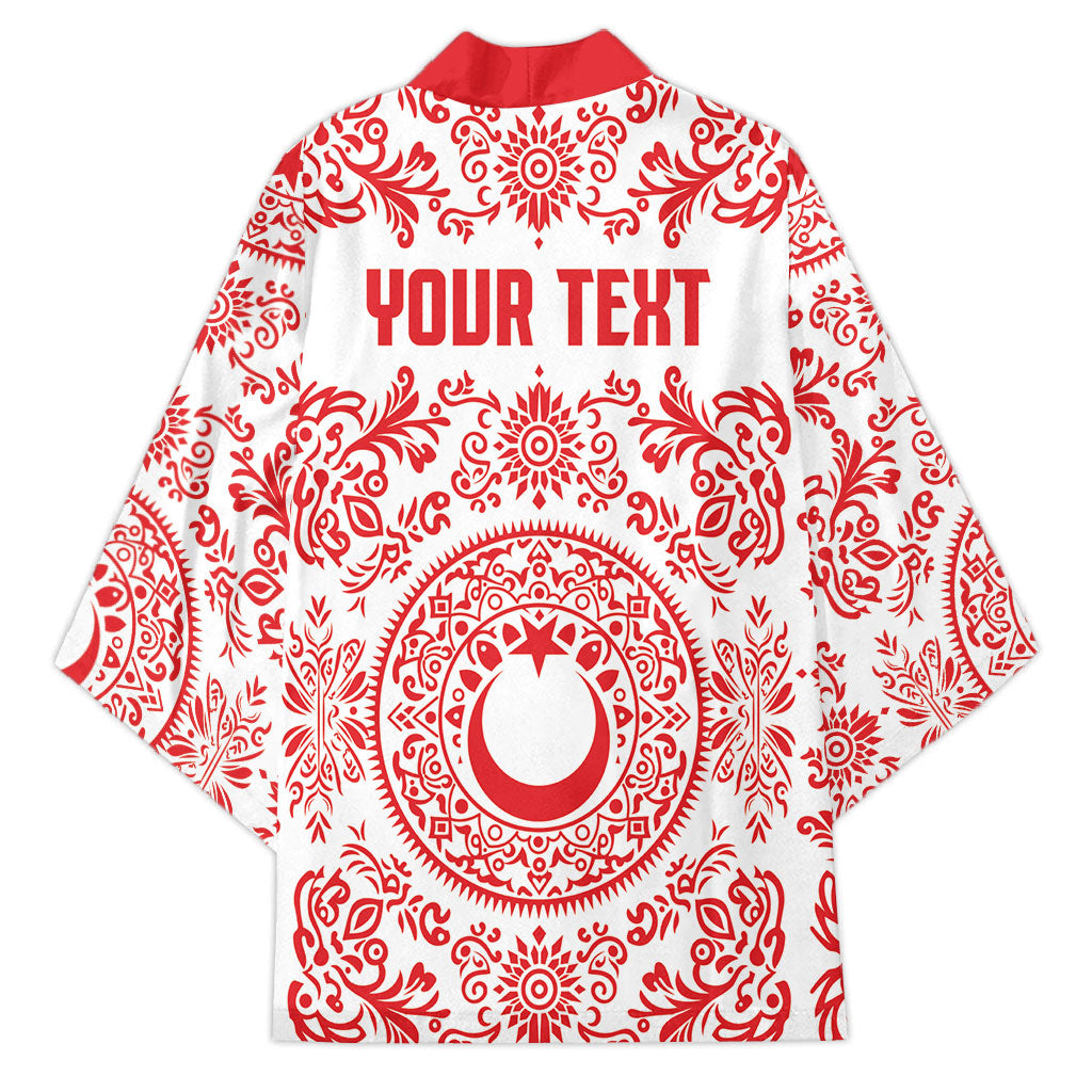 Custom World Football 2026 Turkey Kimono Crescent Stars Ottoman Baroque Red Version