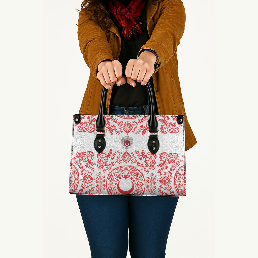 World Football 2026 Turkey Leather Bag Crescent Stars Ottoman Baroque Red Version