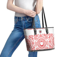 World Football 2026 Turkey Leather Tote Bag Crescent Stars Ottoman Baroque Red Version