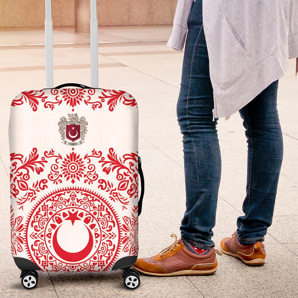 World Football 2026 Turkey Luggage Cover Crescent Stars Ottoman Baroque Red Version