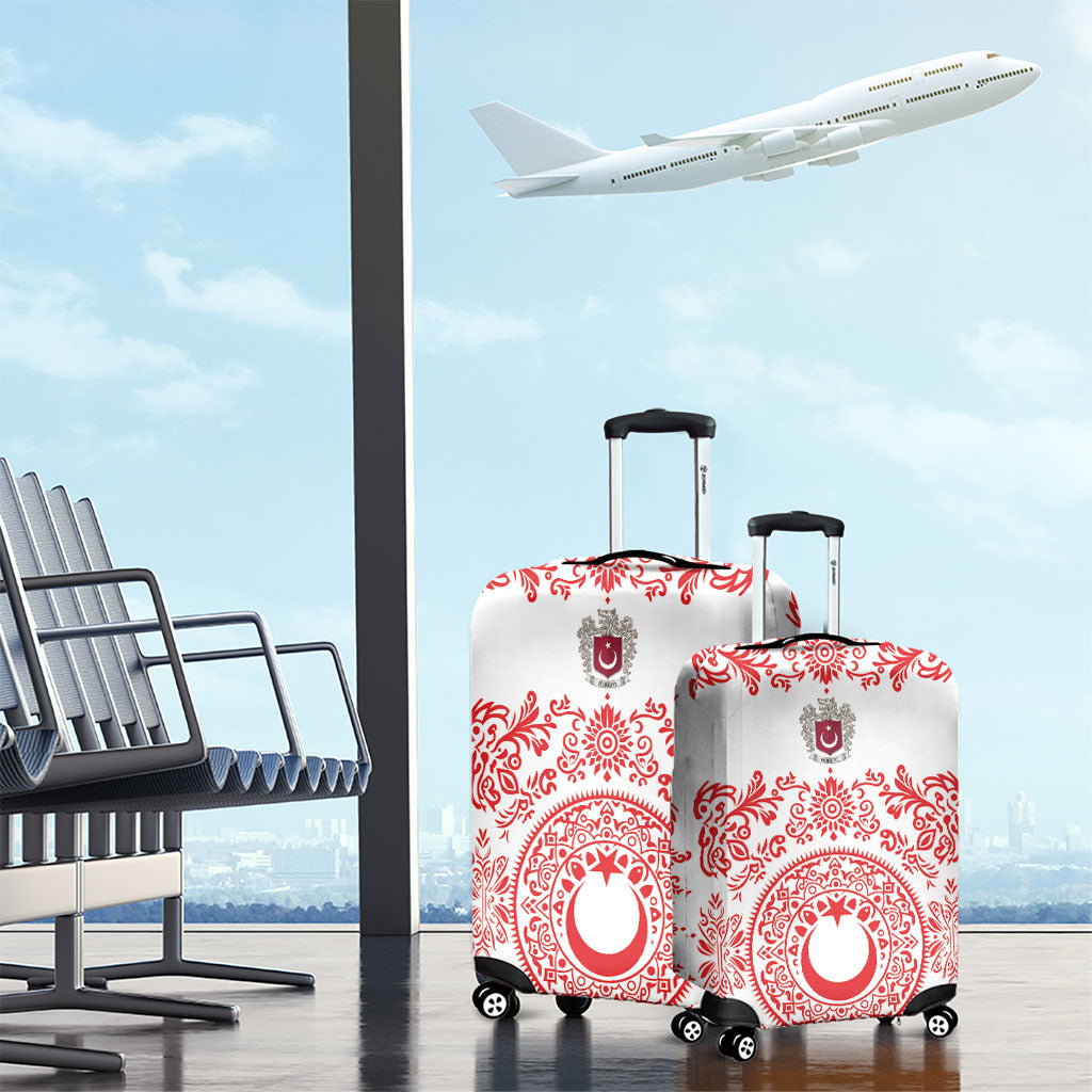 World Football 2026 Turkey Luggage Cover Crescent Stars Ottoman Baroque Red Version