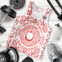 Custom World Football 2026 Turkey Men Tank Top Crescent Stars Ottoman Baroque Red Version