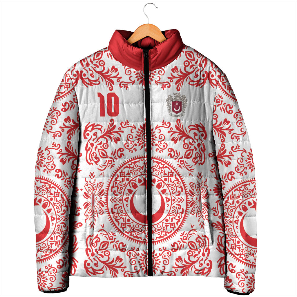 Custom World Football 2026 Turkey Padded Jacket Crescent Stars Ottoman Baroque Red Version