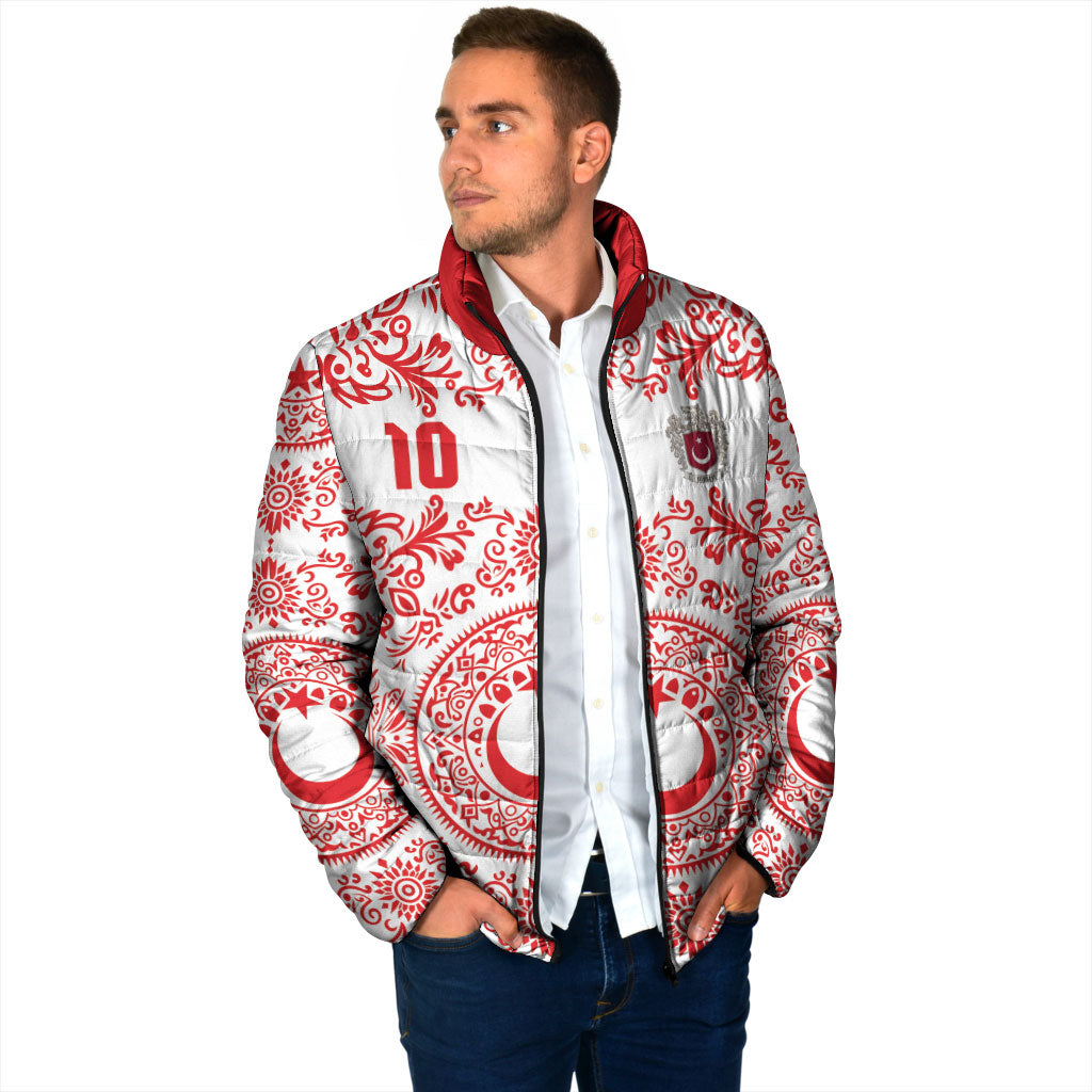 Custom World Football 2026 Turkey Padded Jacket Crescent Stars Ottoman Baroque Red Version