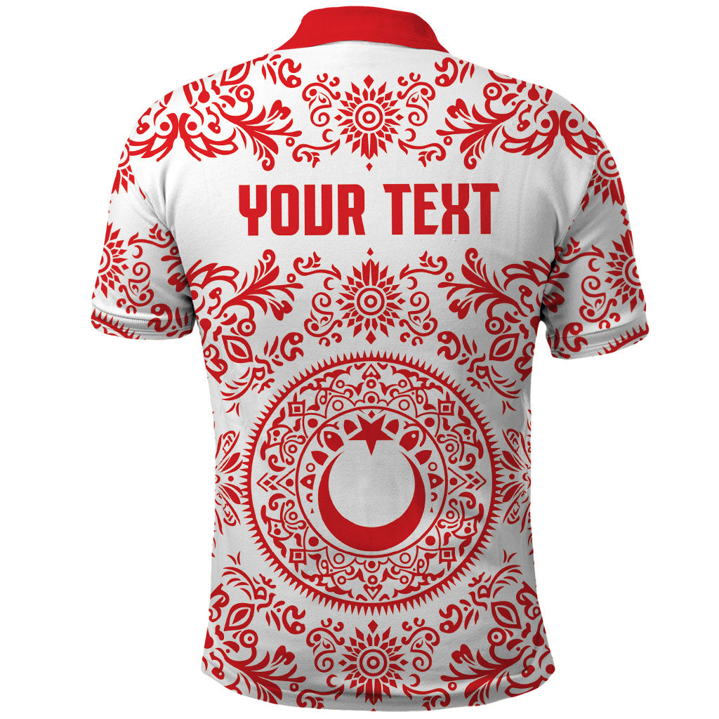 Custom World Football 2026 Turkey Polo Shirt Crescent Stars Ottoman Baroque Red Version