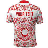Custom World Football 2026 Turkey Polo Shirt Crescent Stars Ottoman Baroque Red Version