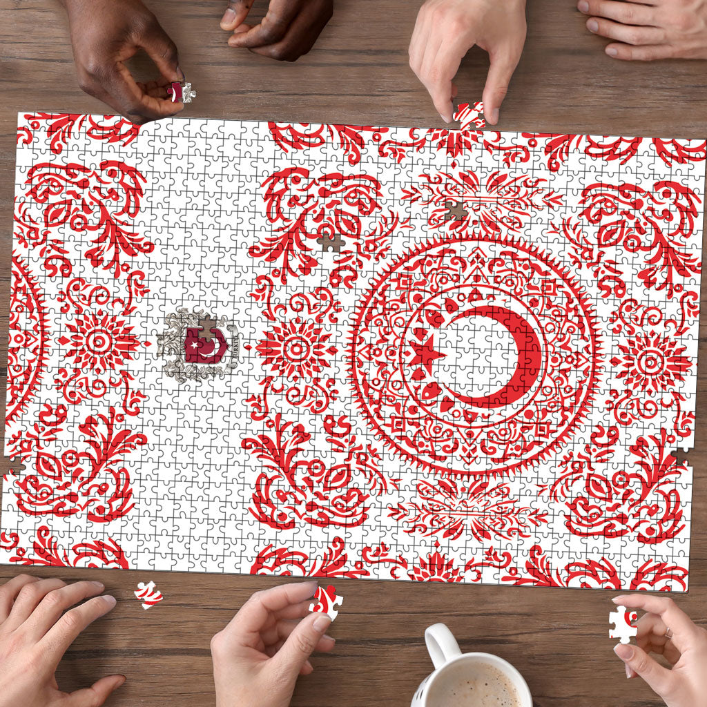 World Football 2026 Turkey Puzzle Crescent Stars Ottoman Baroque Red Version