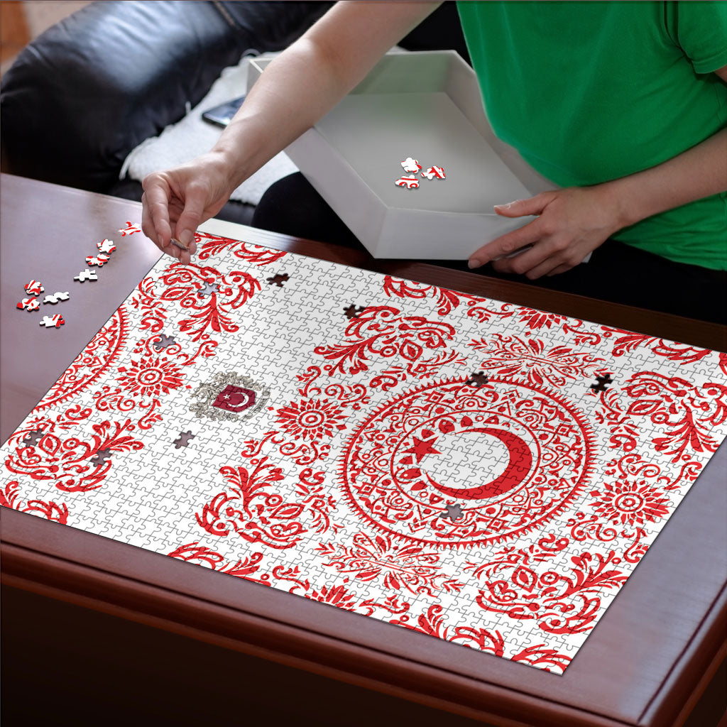 World Football 2026 Turkey Puzzle Crescent Stars Ottoman Baroque Red Version