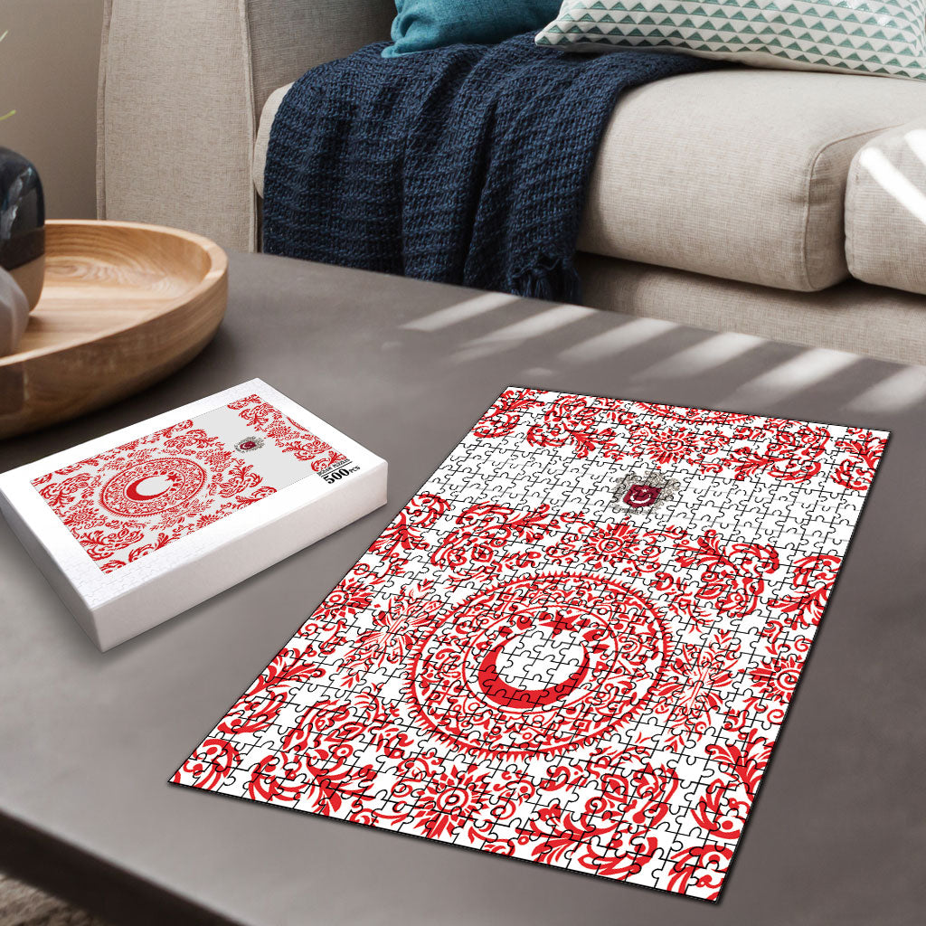 World Football 2026 Turkey Puzzle Crescent Stars Ottoman Baroque Red Version